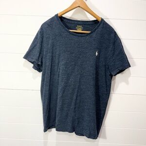Polo by Ralph Lauren Men's Heathered Blue Tee